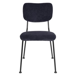 Tmavě modrá čalouněná židle SONA