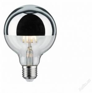 LED žárovka Globe 95 5W E27 zrcadlový vrchlík stříbrný 230V teplá bílá - PAULMANN