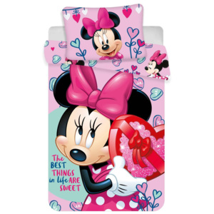 Disney povlečení do postýlky Minnie pink baby 100x135, 40x60 cm