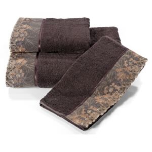 Malý ručník LALEZAR 32x50 cm Tmavě hnědá, 580 gr / m², Česaná prémiová bavlna 100%