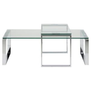 Konferenční stolek Cokie I - set 2 ks Clear glass