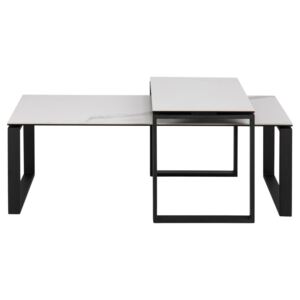 Konferenční stolek Cokie II - set 2 ks White ceramic