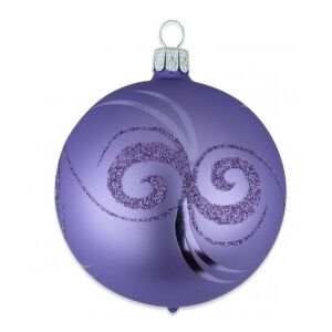 Vánoční koule světle fialová, spirálka