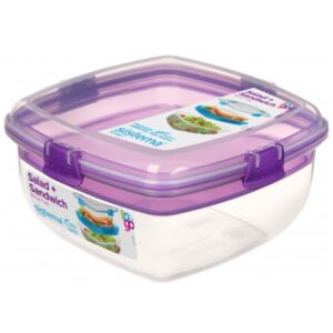 Box na potraviny Sistema Salad + Sandwich TO GO 1,63L Barva: fialová