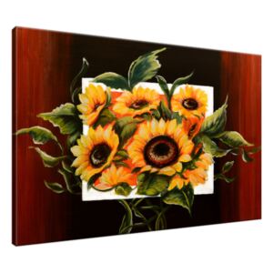 Ručně malovaný obraz Překrásné slunečnice 120x80cm RM1496A_1B
