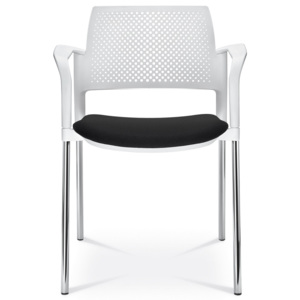LD SEATING Konferenční židle DREAM+ 100-WH/B-N2, kostra šedá, s područkama