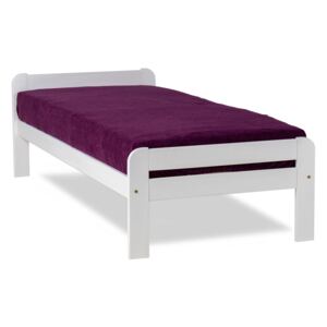 Masivní jednolůžková postel Adam 90x200cm/bílá