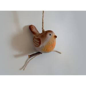 Ptáček na větvičce červenka Keramika Andreas