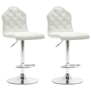 Barové stoličky Tempase - umělá kůže - 2 ks | bílé