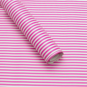 Balicí papír, růžovo-bílý tenký proužek