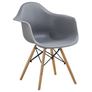 Jídelní židle v retro stylu v šedé barvě F1230