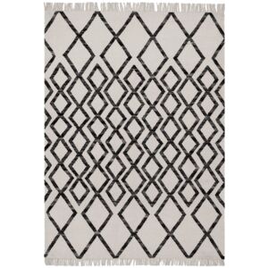 Béžovo-černý koberec Asiatic Carpets Hackney Diamond, 120 x 170 cm