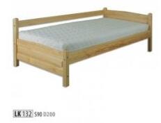 Masivní dřevěná postel -jednolůžko DN132 borovice masiv 90x200 cm-přirodní