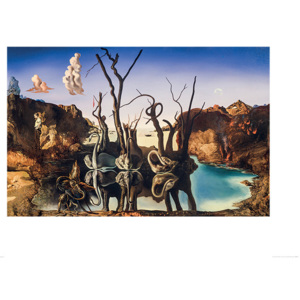Obrazová reprodukce Salvador Dali - Swans Reflecting Elephants, (80 x 60 cm)