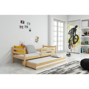 Dětská postel RAFAL 2 + matrace + rošt ZDARMA, 90x200 cm,borovice, bílá