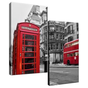 Obraz na plátně Telefonní budka v Londýně UK 60x60cm 1222A_2A