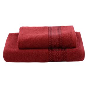 Set ručníku a osušky FLORINA rubínový