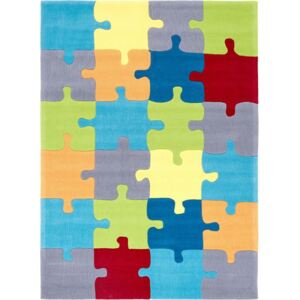 Dětský kusový koberec Kids 18 Puzzle vícebarevný Rozměr: 100x150 cm