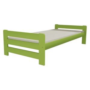 Dřevěná postel VMK 3D 90x200 borovice masiv - zelená