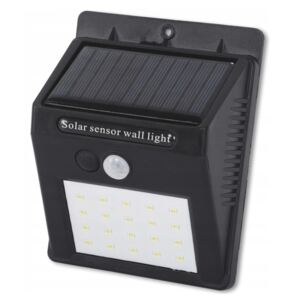 BERGE LED solární svítidlo 20 3W se senzorem pohybu a soumraku - studená bílá