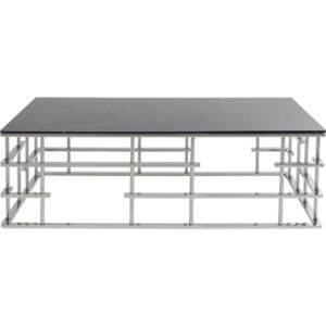 KARE DESIGN Konferenční stolek Rome - stříbrný, 130x70cm