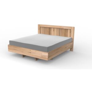 Masivní postel ANDROMEDA - Solwo Design Dřevo a odstín oleje: BUK Cink - Olejování přírodní, Rozměr spací plochy: 140x200