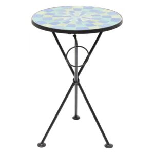 KARE DESIGN Odkládací stolek Clack Mosaic Blue Green Ø36 cm, Vemzu