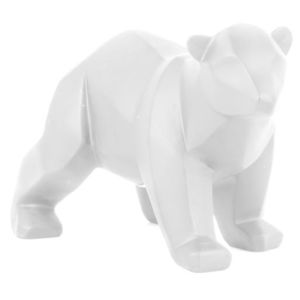 Soška Origami Bear Medvěd 18 cm S Present Time (Barva- bílá)