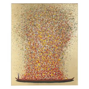 KARE DESIGN Ručně malovaný obraz Flower Boat 160×120 cm, Vemzu