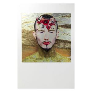 KARE DESIGN Skleněný obraz Metallic Flower Man 120×120 cm, Vemzu