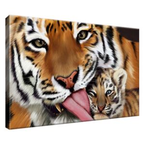 Obraz na plátně Tygr a tygřík 30x20cm 2565A_1T