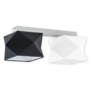 Designové stropní přisazené osvětlení HEMO SZA, 2xE27, 60W, bílé, černé