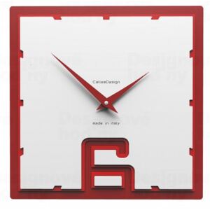 Designové hodiny 10-004 CalleaDesign Breath 30cm (více barevných verzí) Barva vínová červená-65 - RAL3003