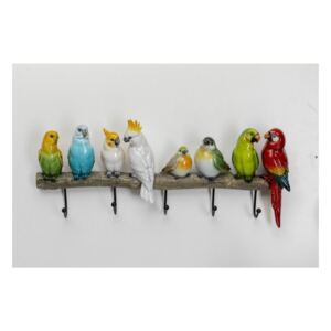 KARE DESIGN Věšák Exotic Birds 31 × 39 × 6,5 cm