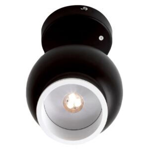 KHome Lustr - lampa závěsná OJO krátká kov/černá bílá/led