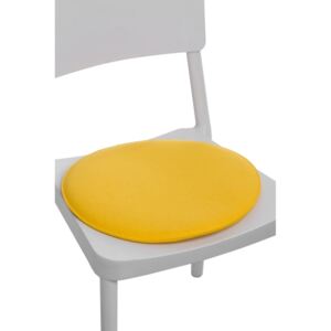 Design2 Polštář na židle kulatý žlutý