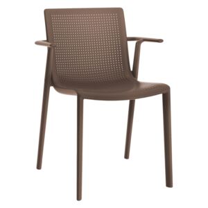 Design2 Židle BEEKAT s područkami hnědá