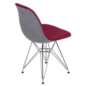 Design2 Židle P016 DSR duo červená šedá