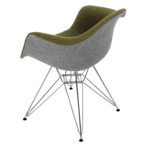 Design2 Židle P018 DAR duo zelená - šedá