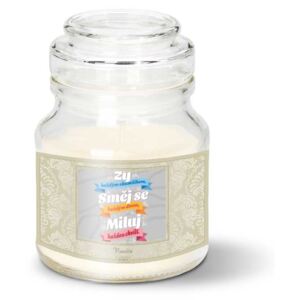 Svíčka SABLIO - Žij, Směj se, Miluj 500 g