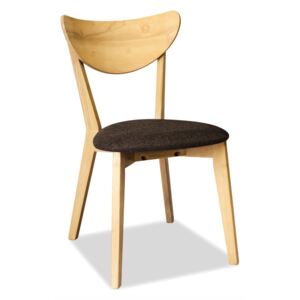 Jídelní židle - CD-37, čalouněná, dřevěné nohy, šedá tap.38