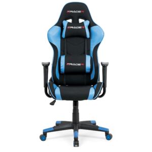 Herní židle k PC Eracer F08 s područkami nosnost 130 kg černá-světle modrá