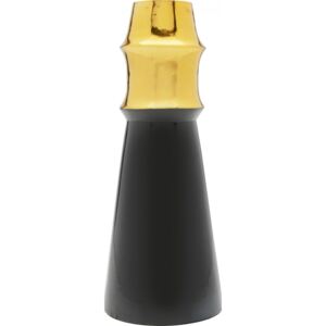 KARE DESIGN Černozlatá kovová váza Ciera 34cm