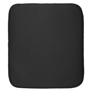Černá podložka na umyté nádobí iDesign iDry, 18 x 16 cm