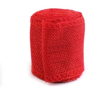 Stuha IMITACE juty šíře 50 mm aranžovací - 3 červená Stoklasa