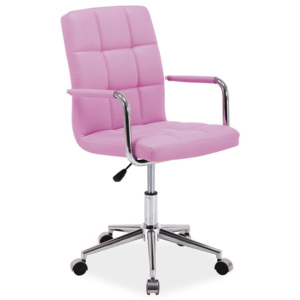 Čalouněná kancelářská židle v růžové barvě typ Q022 KN101
