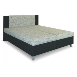 Čalouněná postel s úložným prostorem Melisa , 160x200 cm, Ella, Šedohnědá-černá
