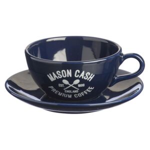 Cappuccino šálek s podšálkem 0,35l Varsity modrá - Mason Cash