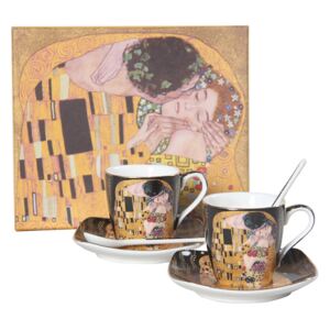 Home Elements Espresso set – šálky s podšálky a lžičkami - Klimt, II. jakost