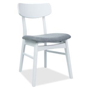 Jídelní židle - CD-62, čalouněná, dřevěné nohy, šedá tap.136